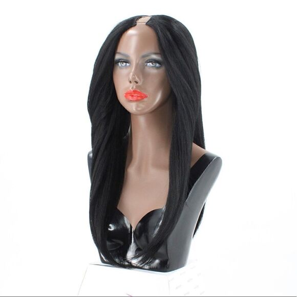 100% Human Hair Blend U part cap leave out wig, style is Dominican Blow … - Picture 1 of 1
